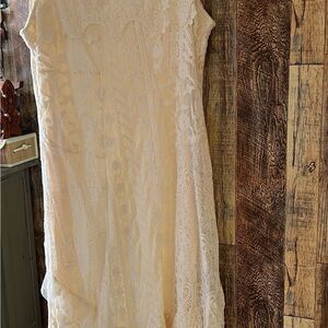 Elegant Cream Lace Dress